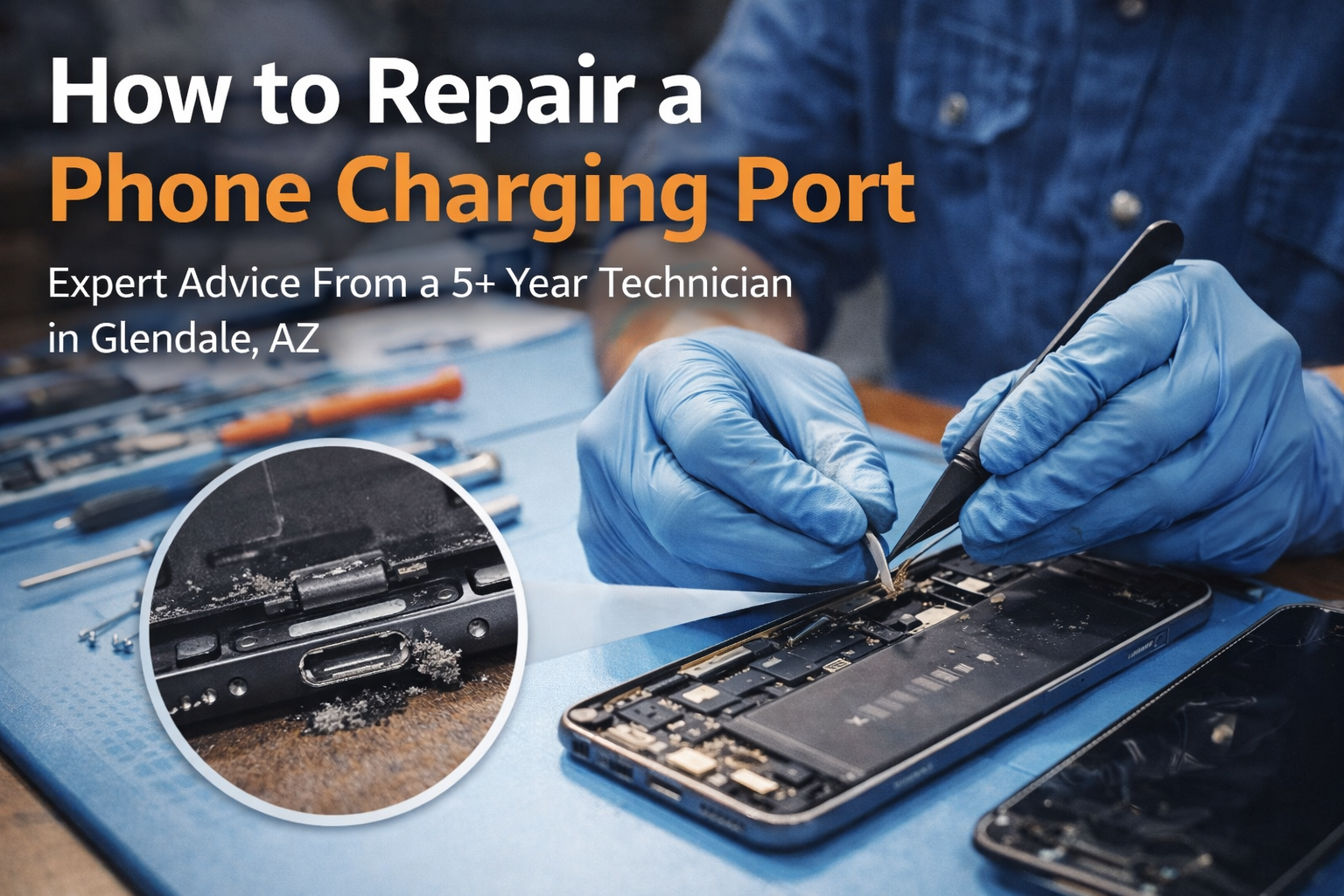 how to repair a phone charging port